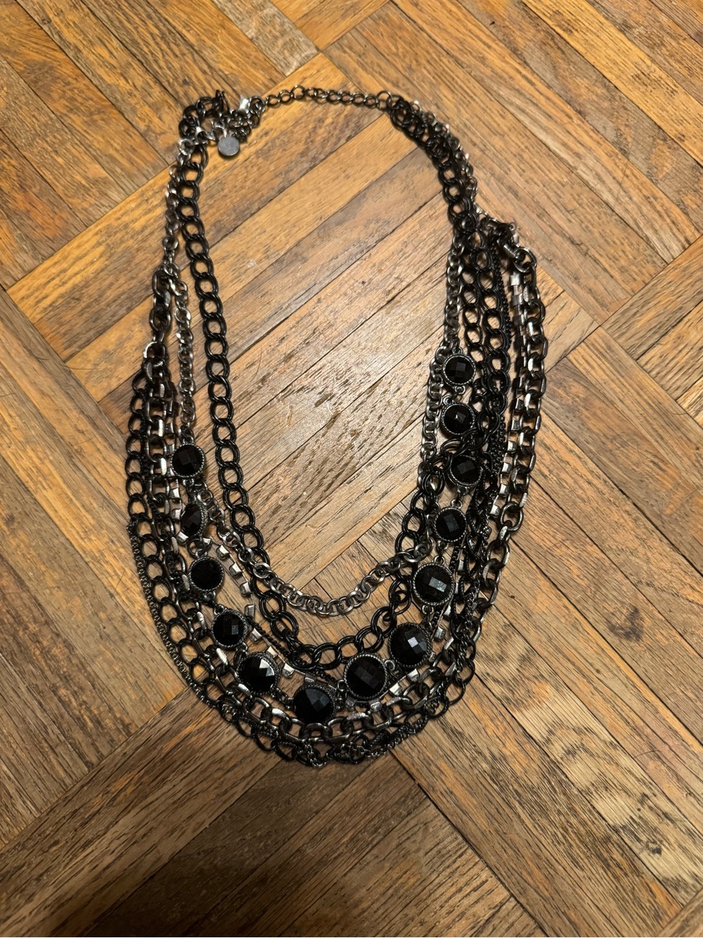 Simply Vera Vera Wang Black Multi-Chain Statement Necklace